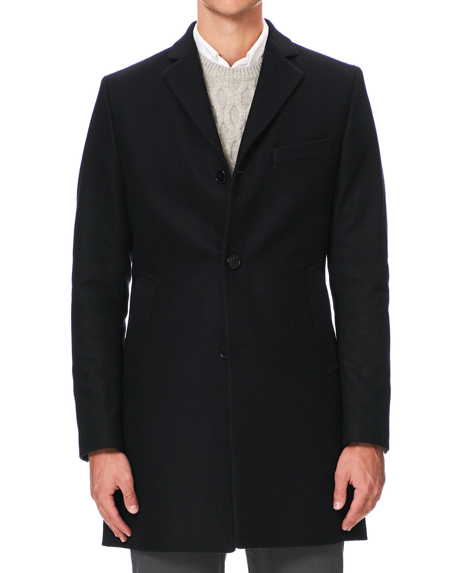 Herre | Jakker | J.Lindeberg | Wolger Compact Melton Coat Black