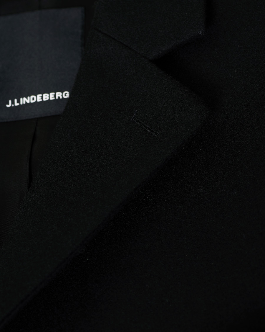 Herre | Jakker | J.Lindeberg | Wolger Compact Melton Coat Black