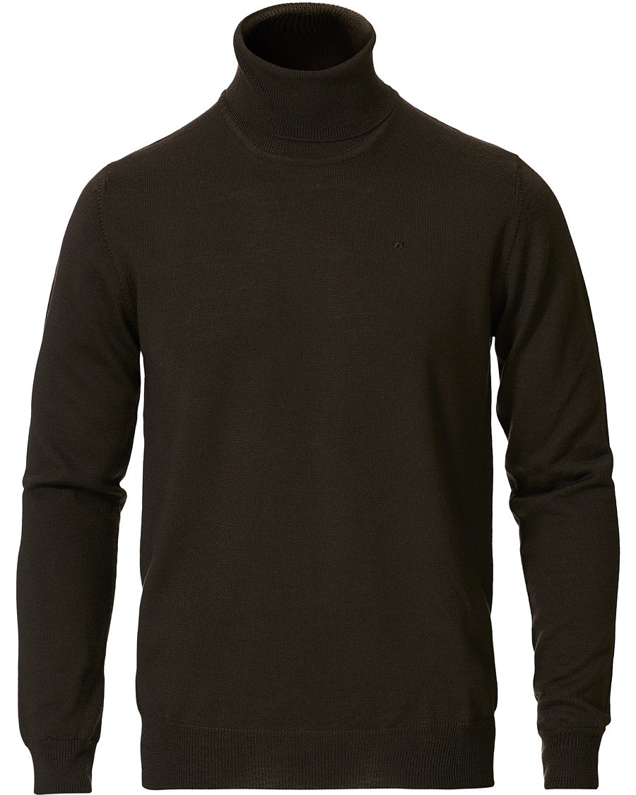 Herre | Gensere | J.Lindeberg | Lyd True Merino Polo Dark Brown