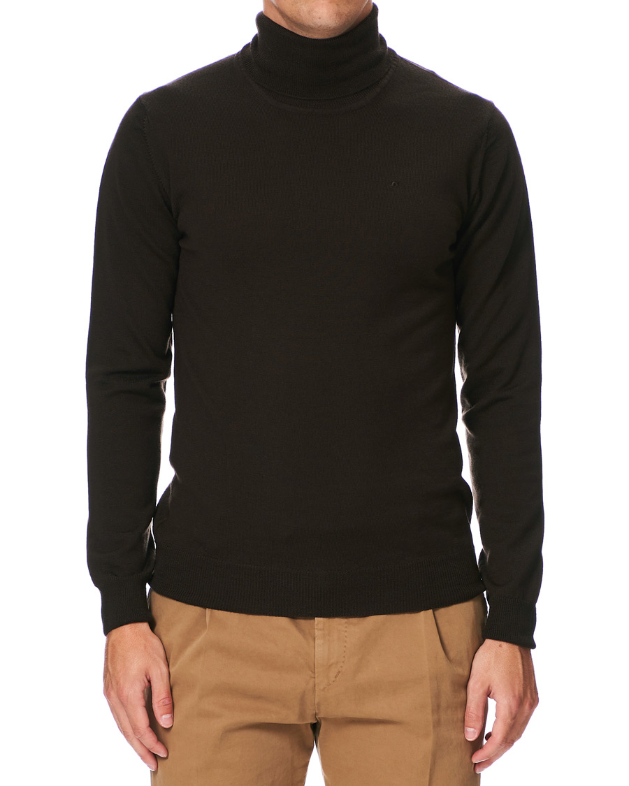 Herre | Gensere | J.Lindeberg | Lyd True Merino Polo Dark Brown