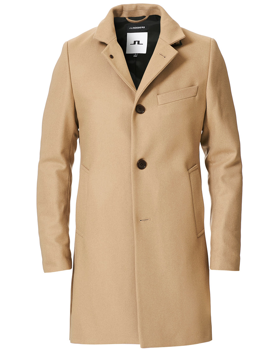 Herre | Jakker | J.Lindeberg | Holger Compact Melton Coat Sand