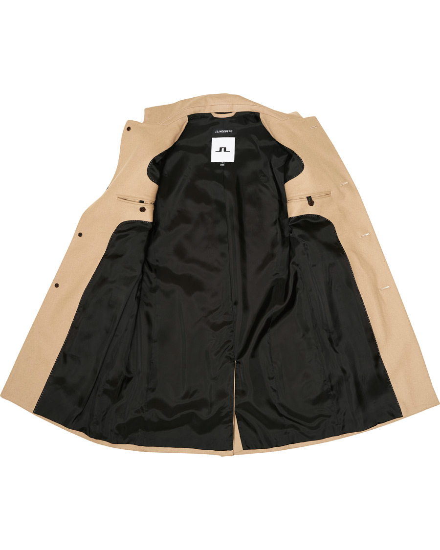Herre | Jakker | J.Lindeberg | Holger Compact Melton Coat Sand