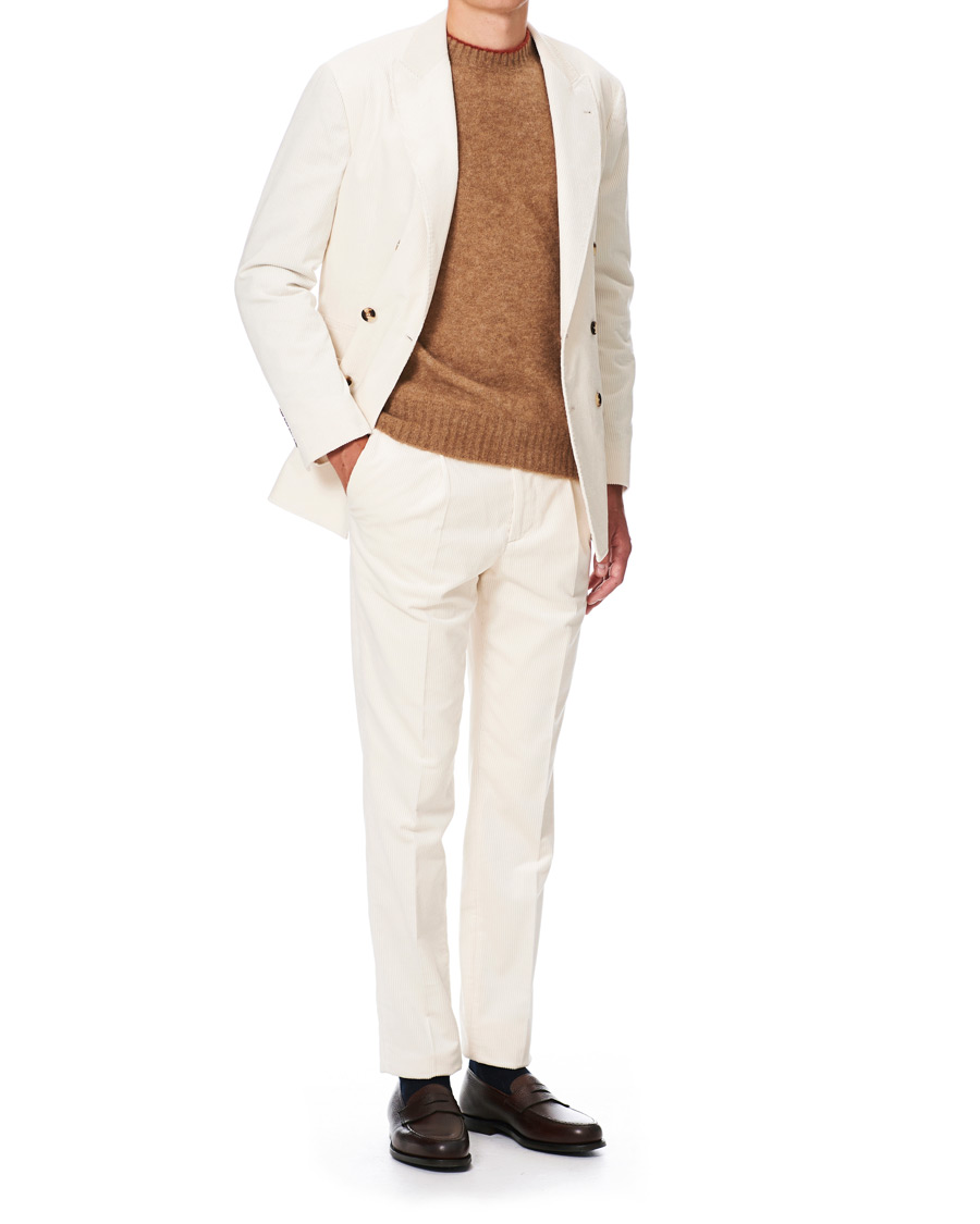 Herre | Dressjakker | Brunello Cucinelli | Sea Island Cotton Corduroy Blazer Winter White