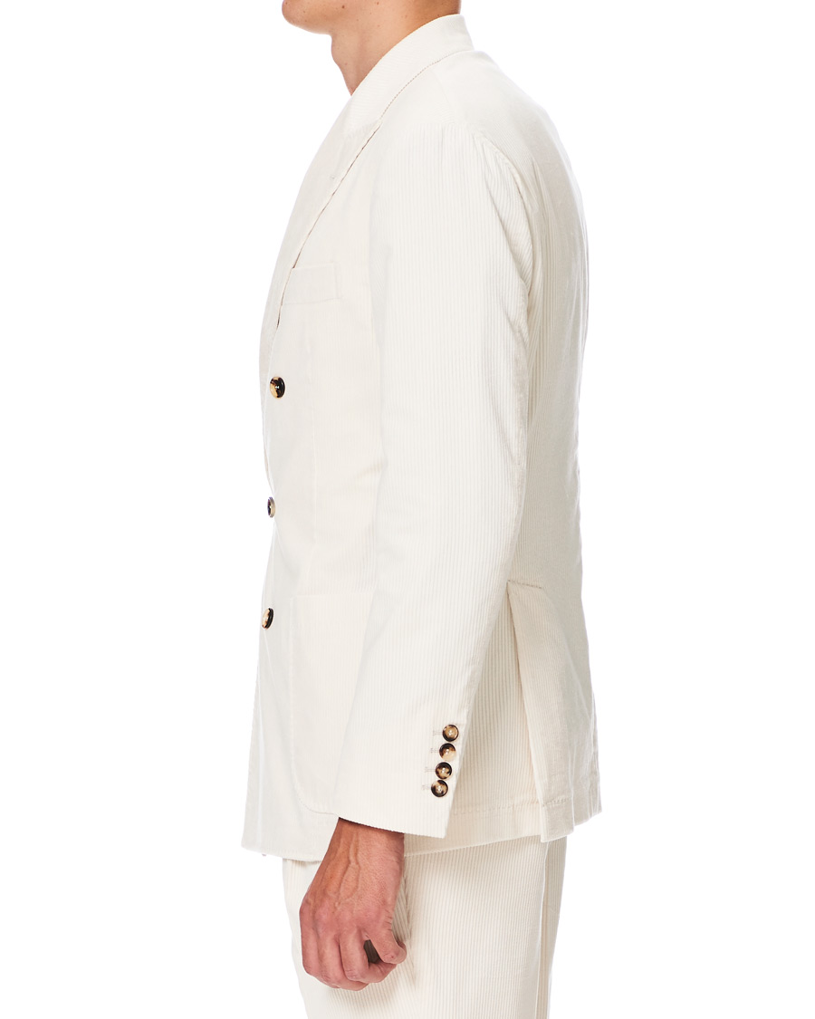 Herre | Dressjakker | Brunello Cucinelli | Sea Island Cotton Corduroy Blazer Winter White