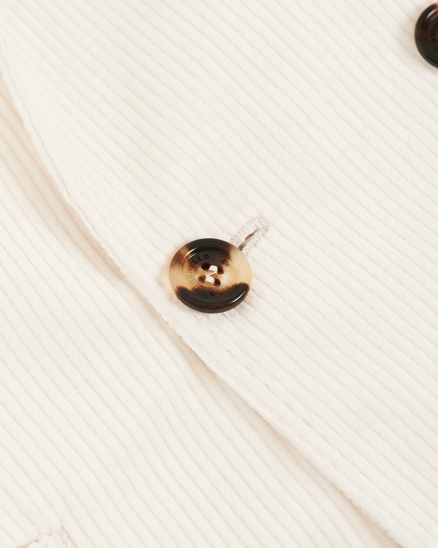 Herre | Dressjakker | Brunello Cucinelli | Sea Island Cotton Corduroy Blazer Winter White