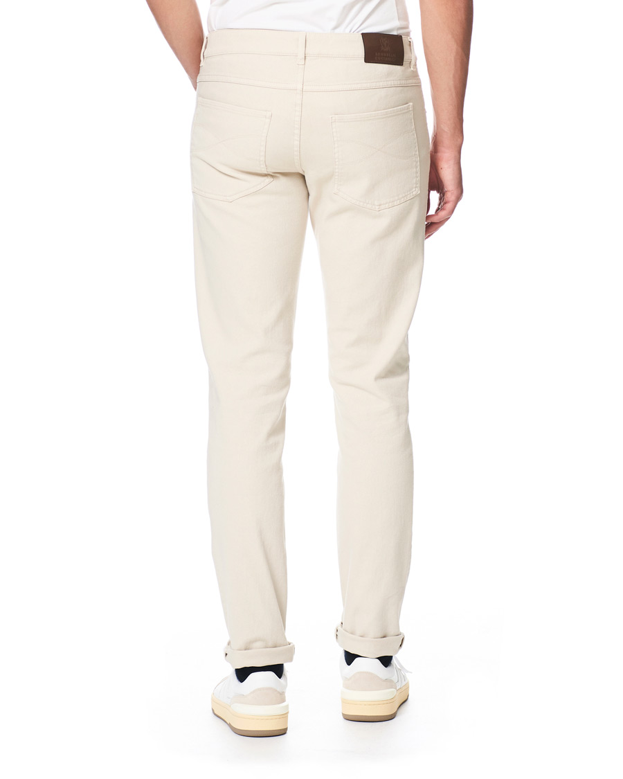 Herre | Bukser | Brunello Cucinelli | Slim Fit 5-Pocket Twill Pants Light Beige