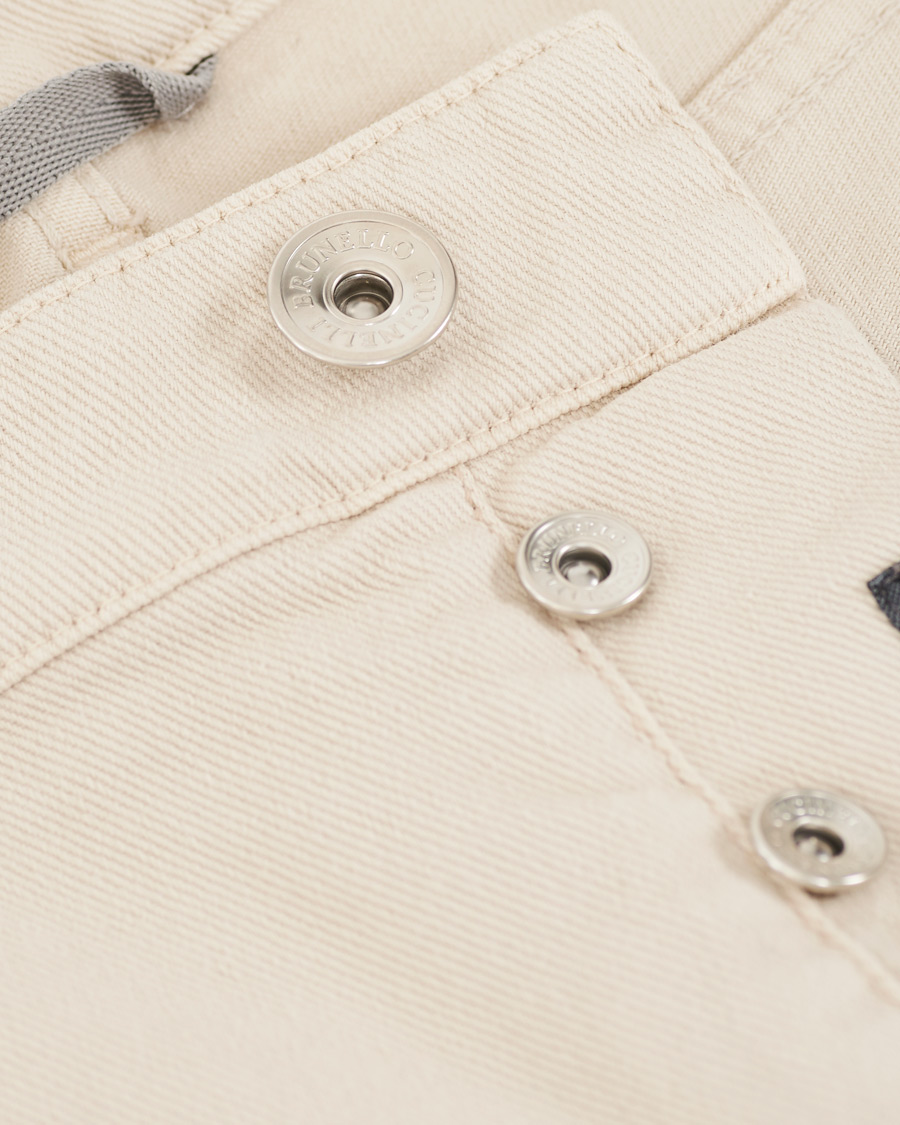 Herre | Bukser | Brunello Cucinelli | Slim Fit 5-Pocket Twill Pants Light Beige