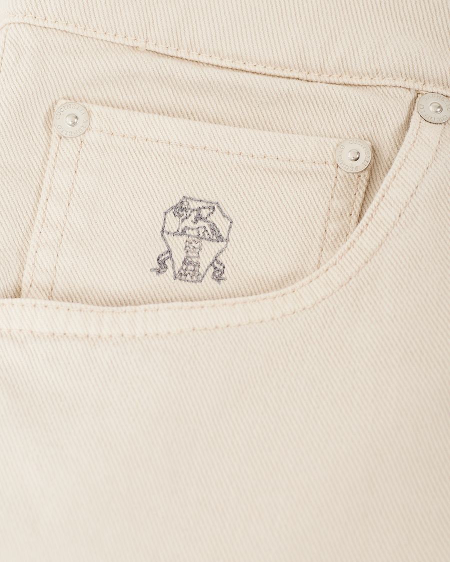 Herre | Bukser | Brunello Cucinelli | Slim Fit 5-Pocket Twill Pants Light Beige