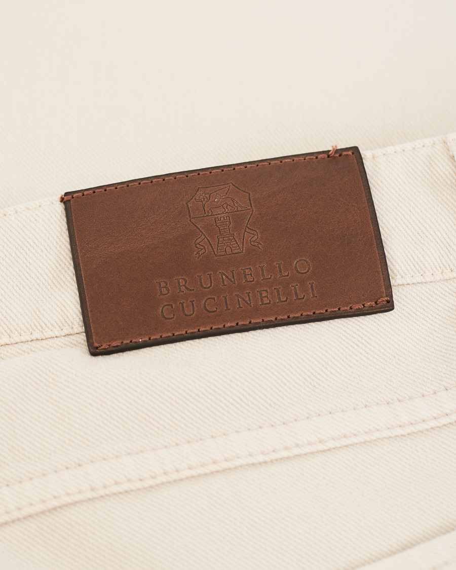 Herre | Bukser | Brunello Cucinelli | Slim Fit 5-Pocket Twill Pants Light Beige