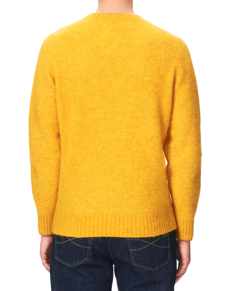 Herre | Gensere | Brunello Cucinelli | Soft Mohair Crew Neck Sweater Yellow