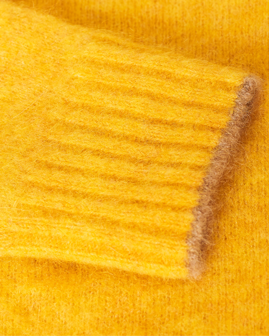 Herre | Gensere | Brunello Cucinelli | Soft Mohair Crew Neck Sweater Yellow