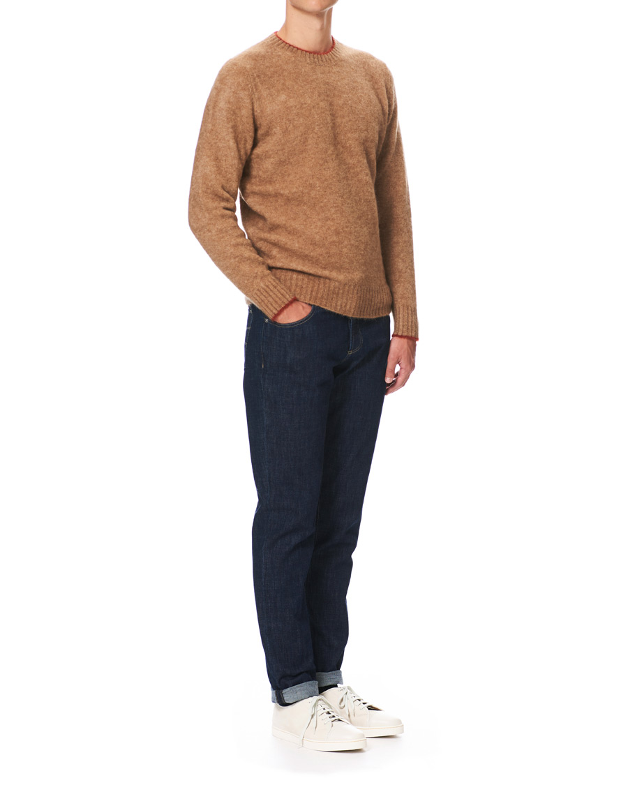 Herre | Gensere | Brunello Cucinelli | Soft Mohair Crew Neck Sweater Brown