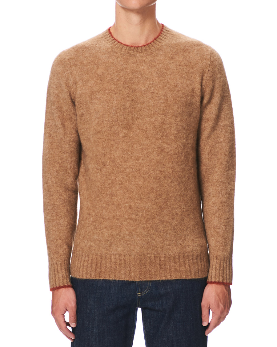 Herre | Gensere | Brunello Cucinelli | Soft Mohair Crew Neck Sweater Brown