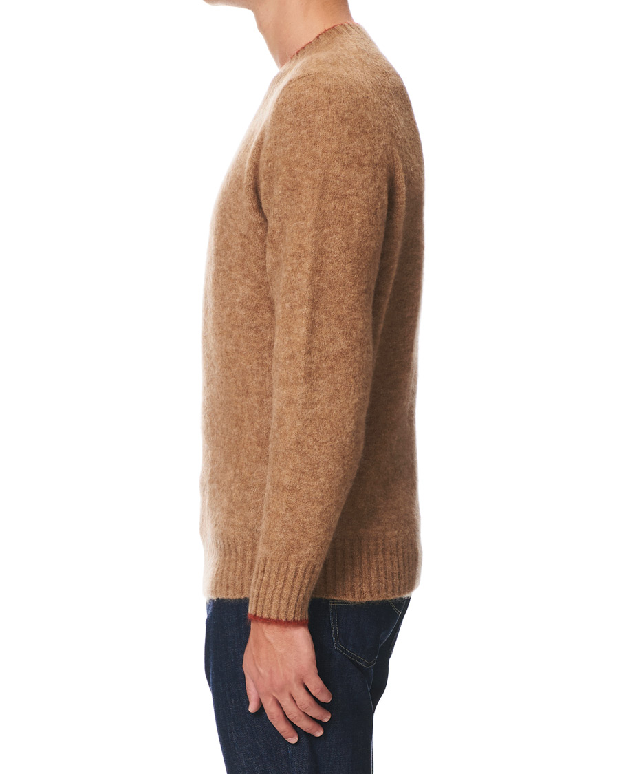 Herre | Gensere | Brunello Cucinelli | Soft Mohair Crew Neck Sweater Brown