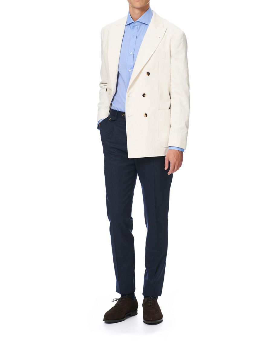 Herre | Skjorter | Brunello Cucinelli | Slim Fit Twill Shirt Blue