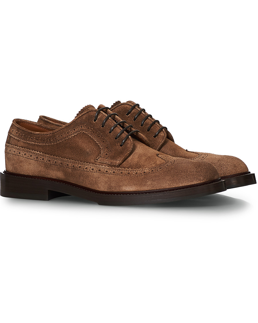 Herre | Brunello Cucinelli Longwing Brogue Brown Suede | Brunello Cucinelli | Longwing Brogue Brown Suede