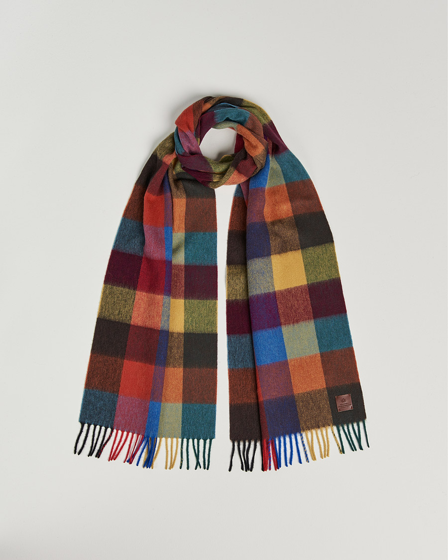 Herre | Amanda Christensen Wool Block Check Scarf Multi | Amanda Christensen | Wool Block Check Scarf Multi