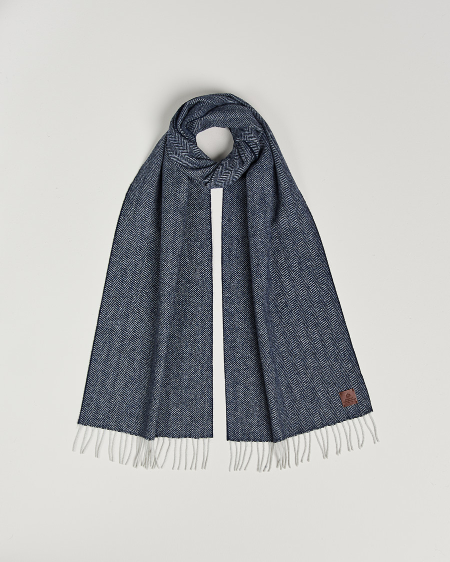 Herre | Amanda Christensen Merino Wool Herringbone Navy | Amanda Christensen | Merino Wool Herringbone Navy