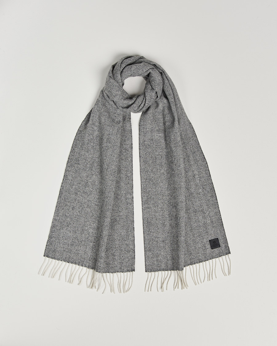 Herre | Amanda Christensen Merino Wool Herringbone Light Grey Melange | Amanda Christensen | Merino Wool Herringbone Light Grey Melange