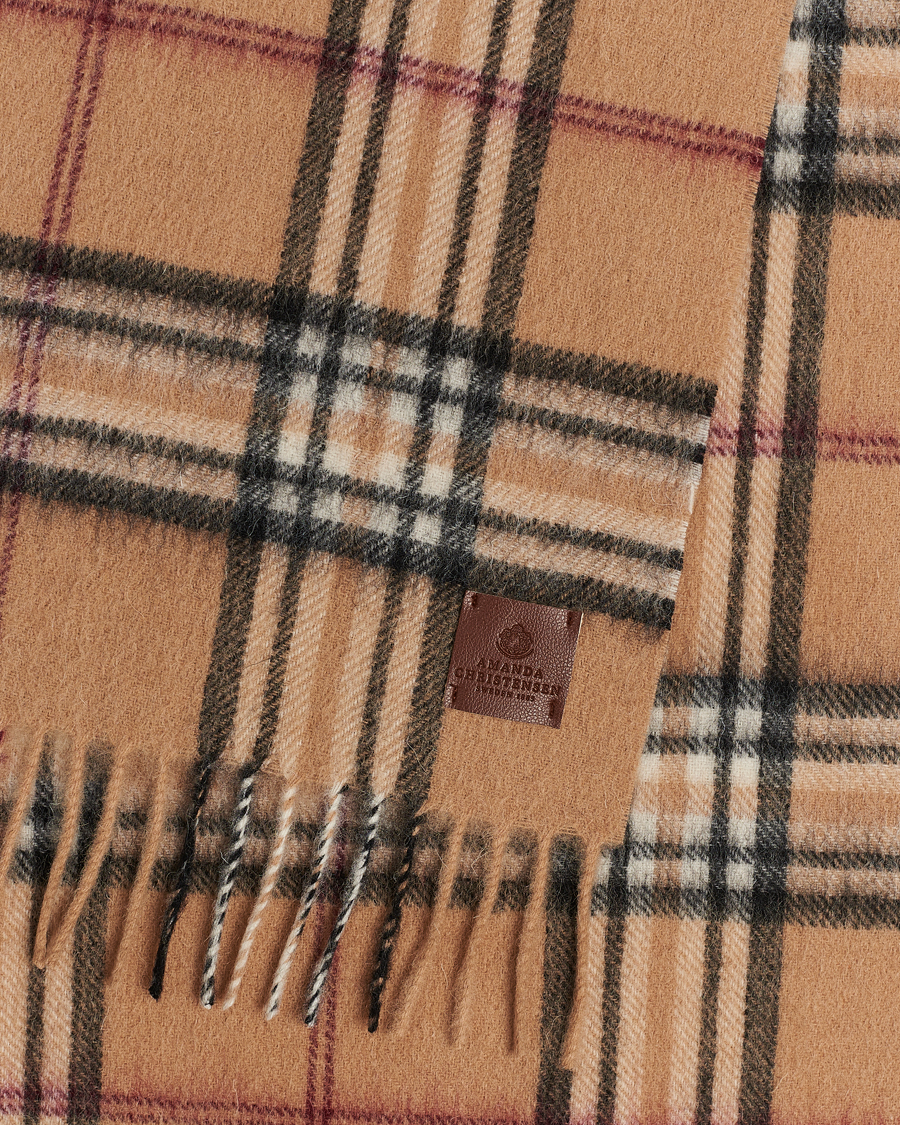 Herre | Amanda ChristensenWool Check ScarfBeige | Amanda Christensen | Amanda ChristensenWool Check ScarfBeige