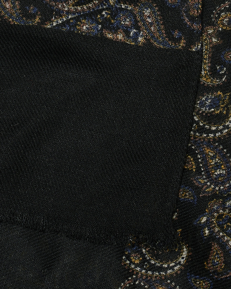Herre | Amanda Christensen Paisley Printed Scarf Black | Amanda Christensen | Paisley Printed Scarf Black