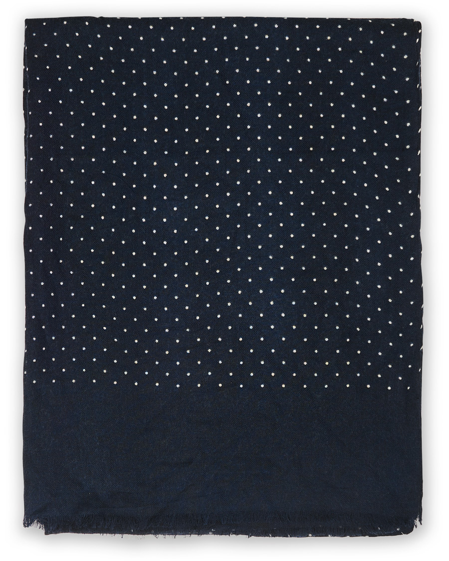 Herre | Amanda Christensen Wool Dot Scarf Navy | Amanda Christensen | Wool Dot Scarf Navy