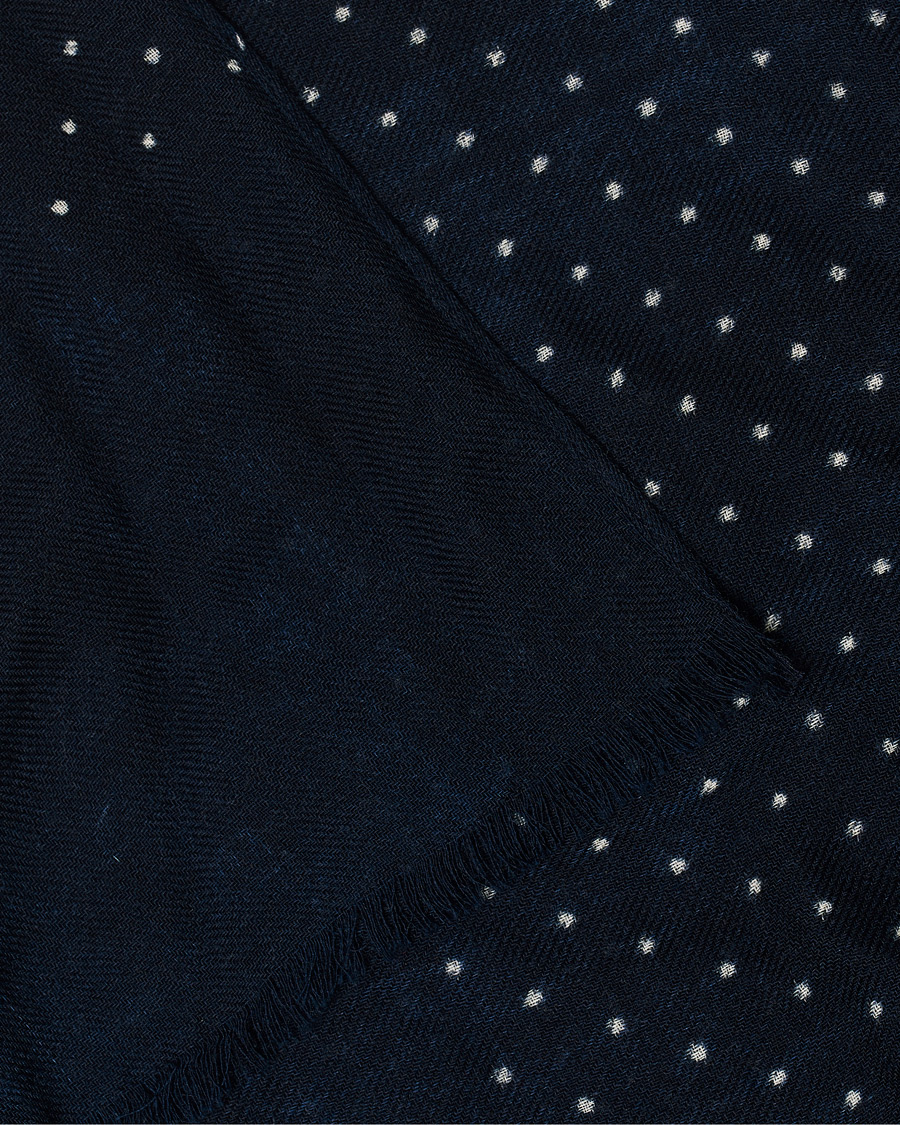 Herre | Amanda Christensen Wool Dot Scarf Navy | Amanda Christensen | Wool Dot Scarf Navy