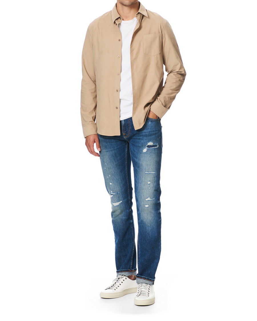 Herre | Skjorter | KENZO | Slim Fit Corduroy Shirt Beige