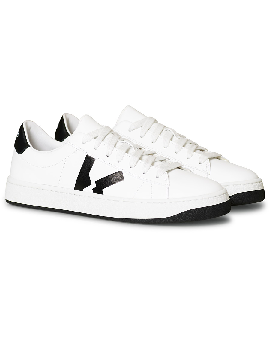 Herre | KENZO K-Logo Lace Up Sneaker White | KENZO | K-Logo Lace Up Sneaker White