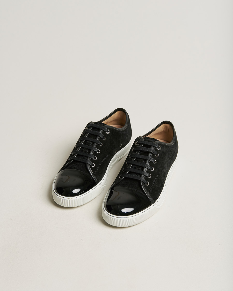 Herre | Svarte sneakers | Lanvin | Patent Cap Toe Sneaker Black