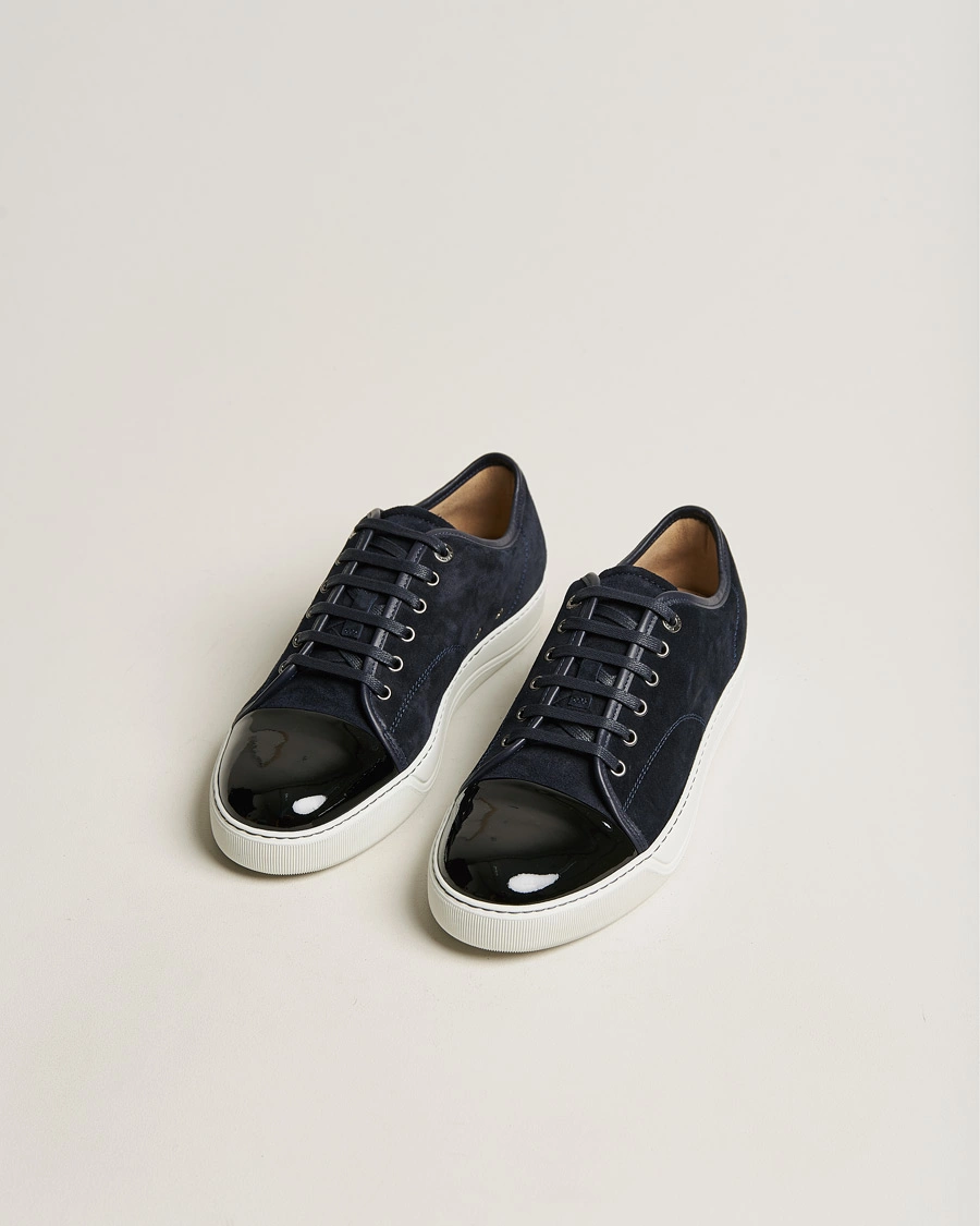 Herre | Lanvin | Lanvin | Patent Cap Toe Sneaker Navy
