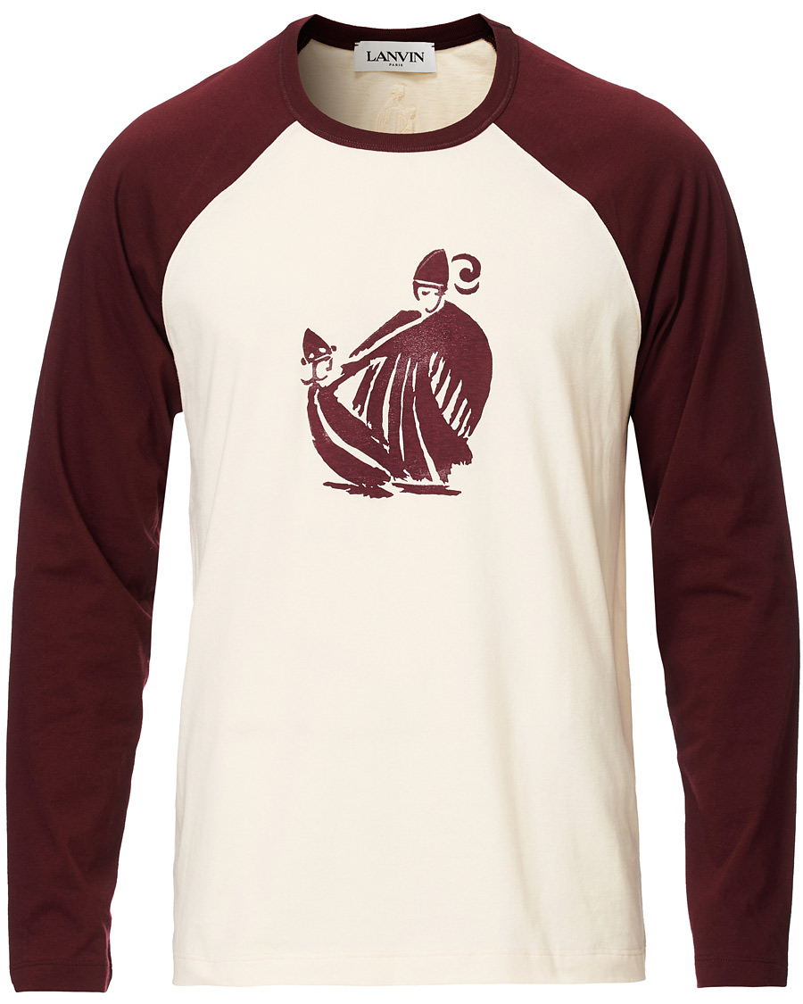 Herre | T-Shirts | Lanvin | Long Sleeve Logo Tee Garnet