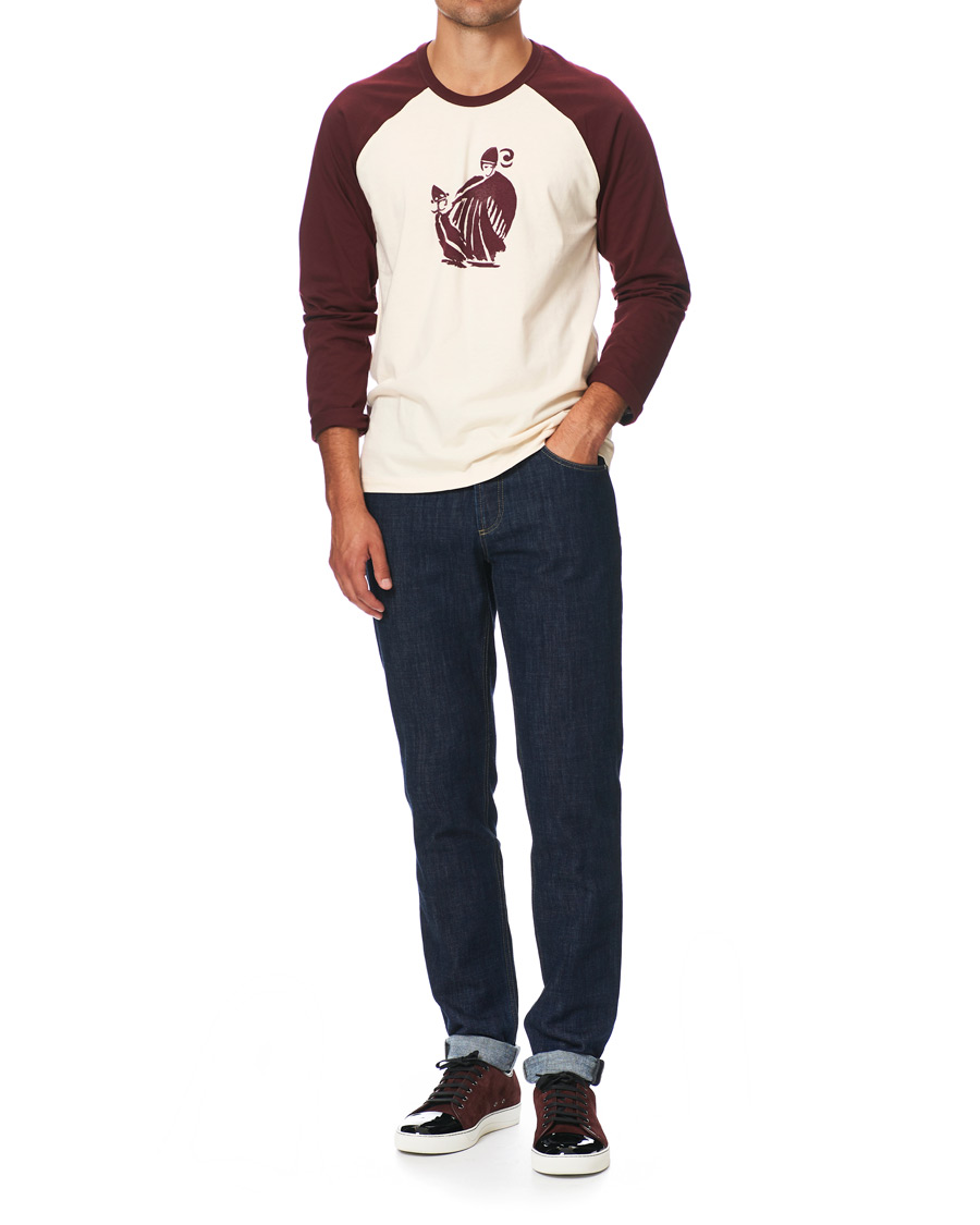 Herre | T-Shirts | Lanvin | Long Sleeve Logo Tee Garnet