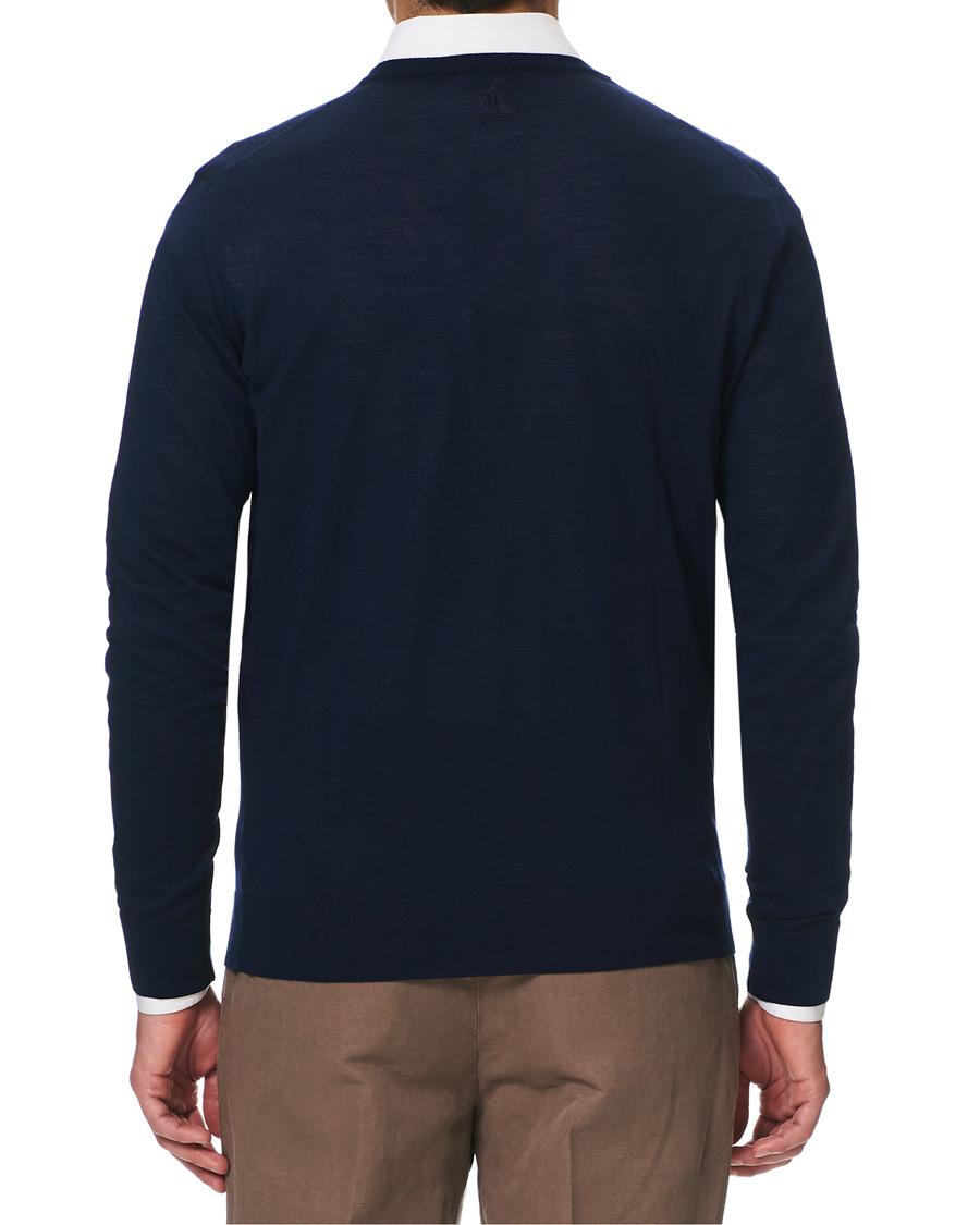 Herre | Gensere | Lanvin | V-Neck Merino Navy Blue