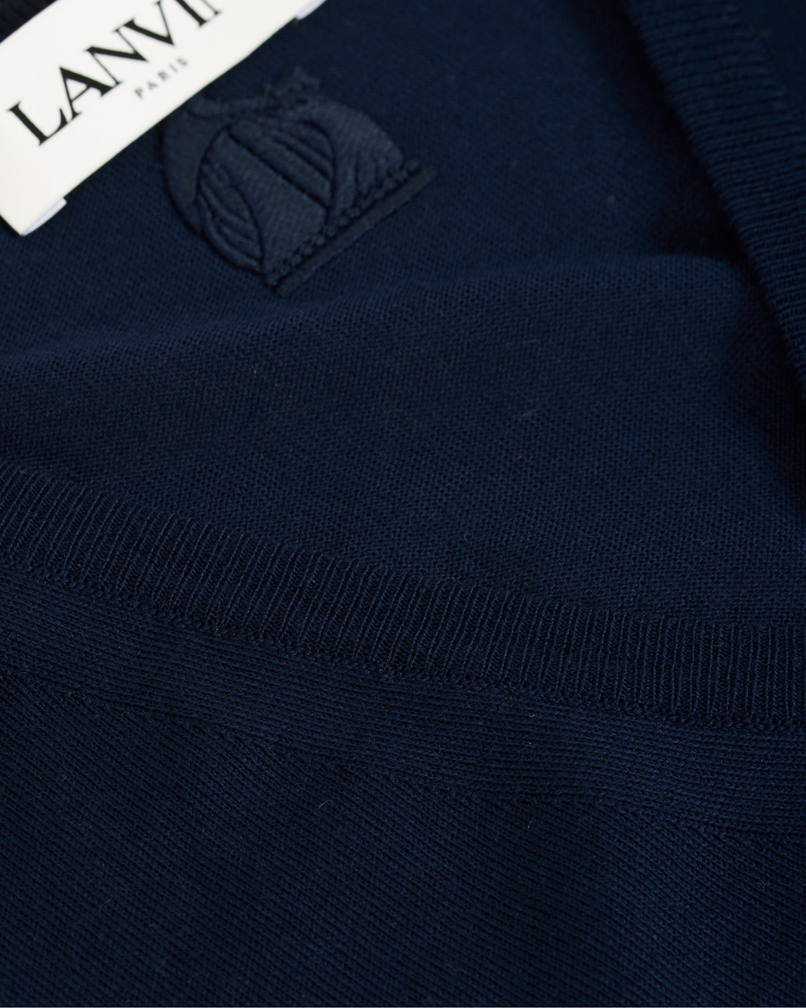 Herre | Gensere | Lanvin | V-Neck Merino Navy Blue