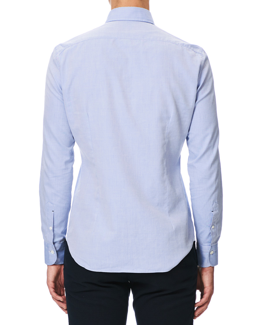 Herre | Skjorter | Mazzarelli | Soft Oxford Button Down Shirt Blue