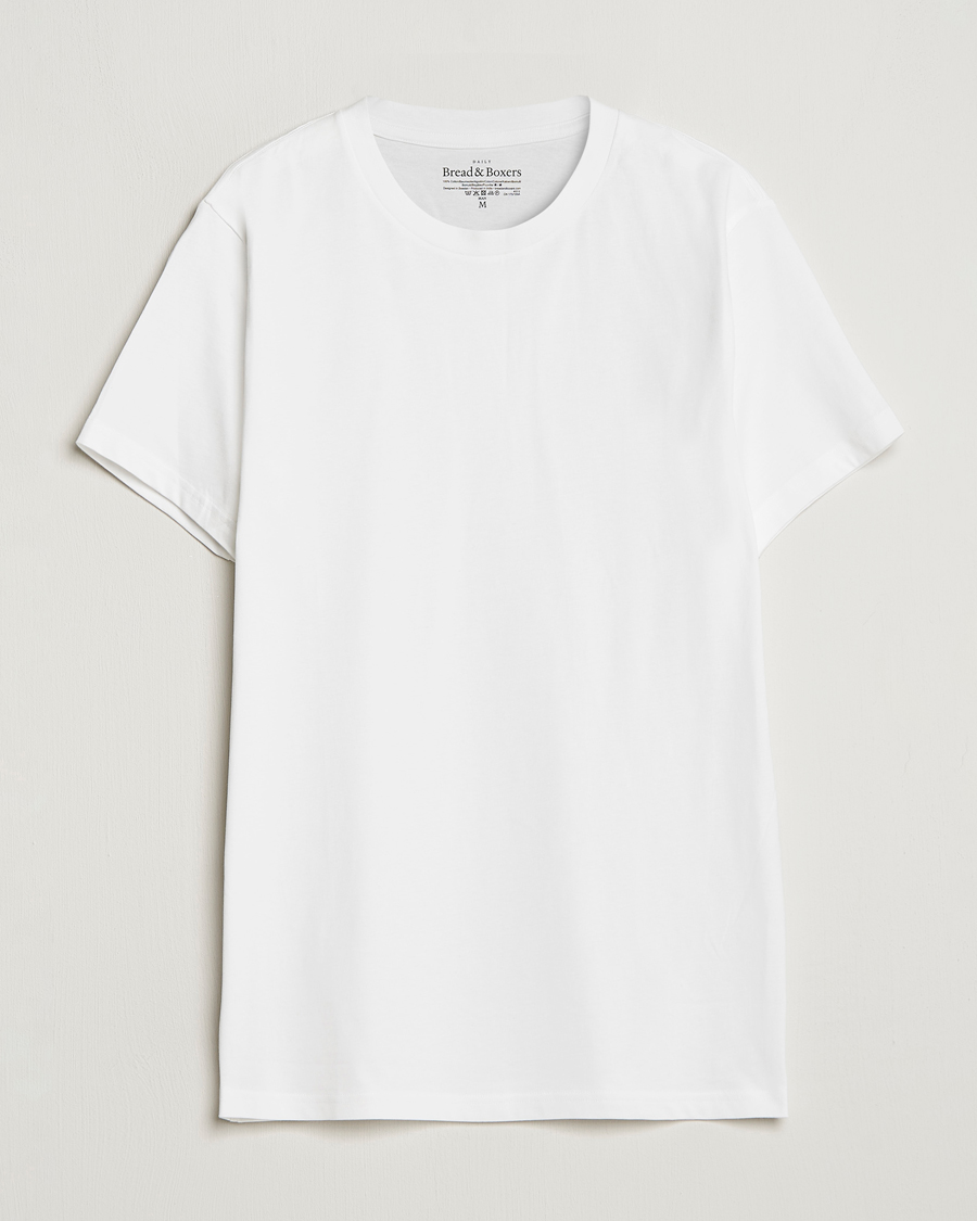 Herre | T-Shirts | Bread & Boxers | Crew Neck Regular T-Shirt White