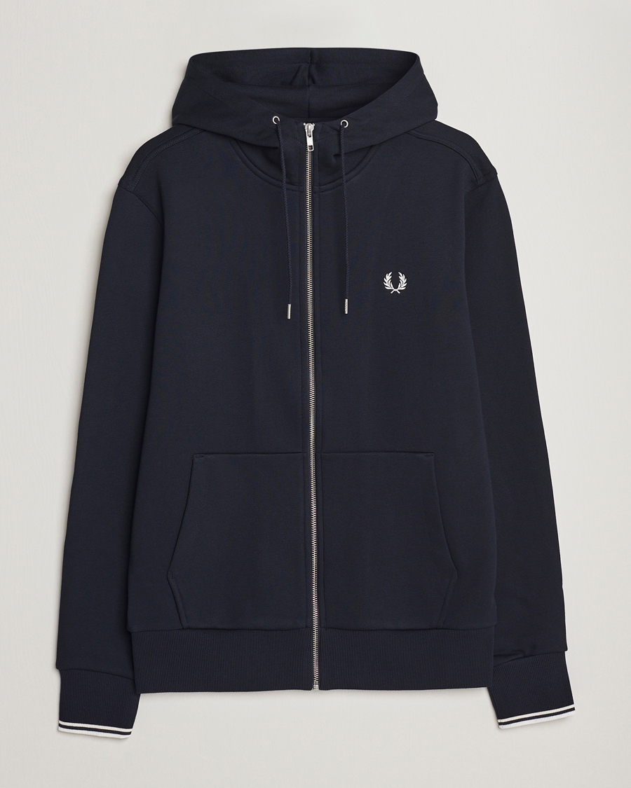 Herre | Gensere | Fred Perry | Full Zip Hooded Sweatshirt Navy