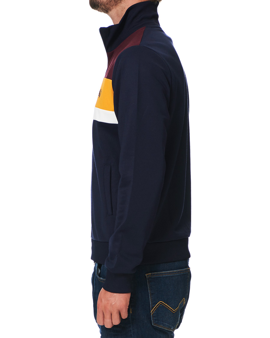 Herre | Gensere | Fred Perry | Colour Block Track Jacket Carbon Blue