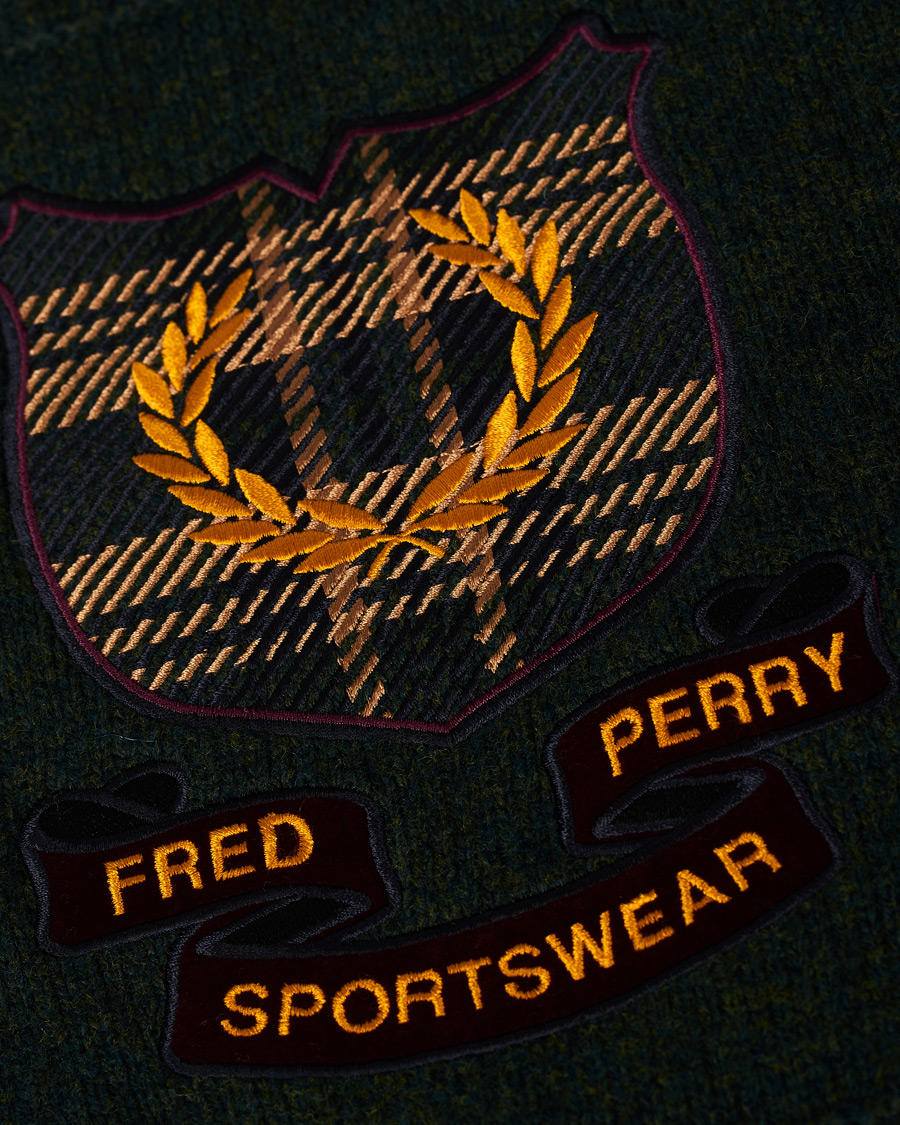 Herre | Gensere | Fred Perry | Shield Cable Knit Jumper Hunting Green