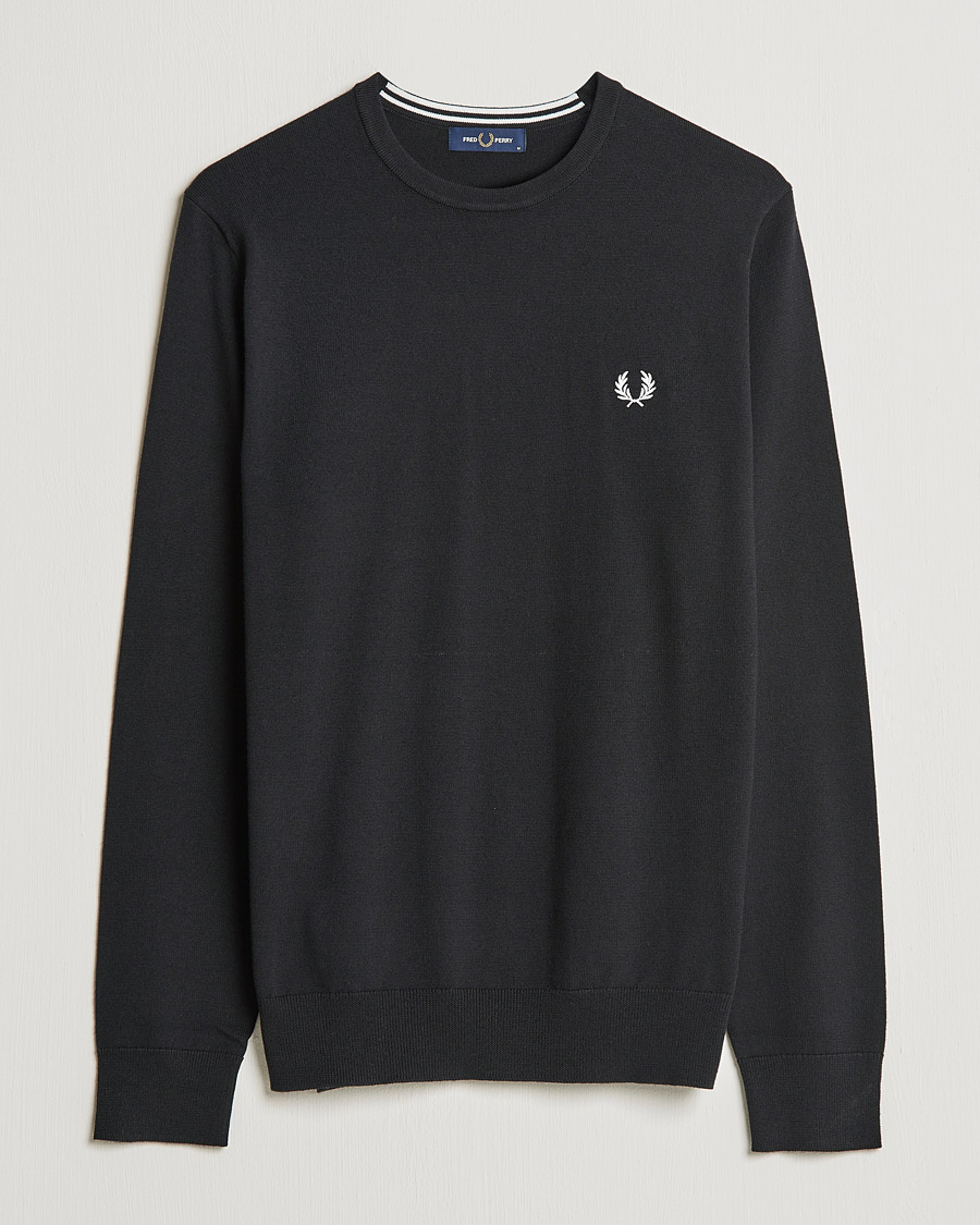 Herre | Gensere | Fred Perry | Classic Crew Neck Jumper Black