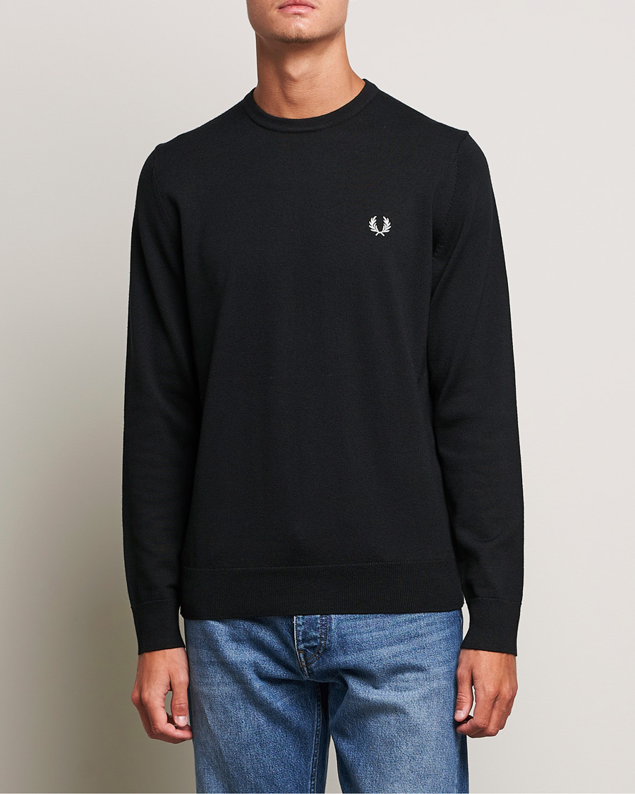 Herre | Pullovers rund hals | Fred Perry | Classic Crew Neck Jumper Black