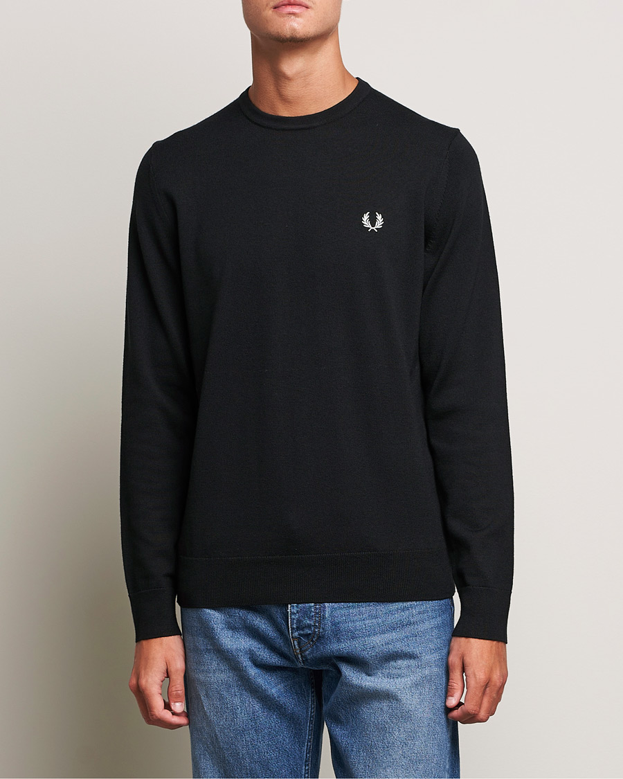 Herre | Gensere | Fred Perry | Classic Crew Neck Jumper Black