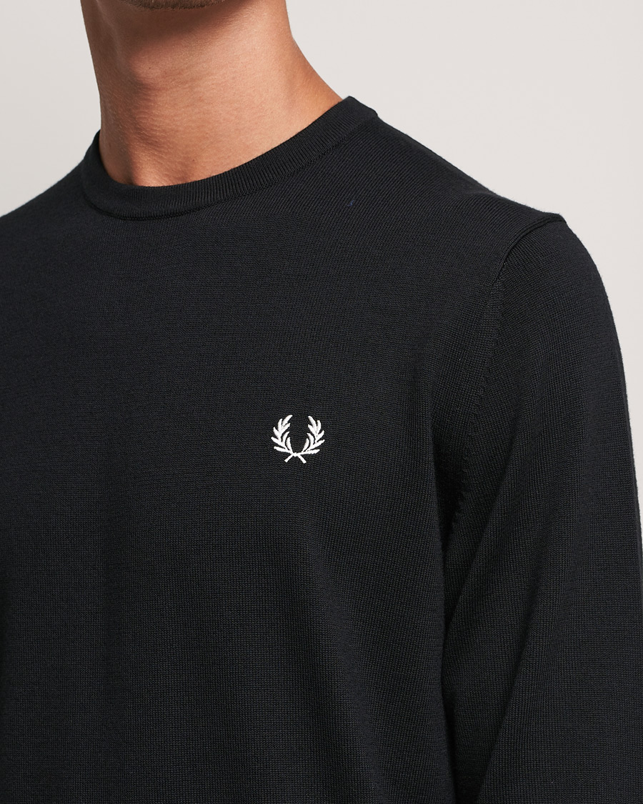 Herre | Gensere | Fred Perry | Classic Crew Neck Jumper Black