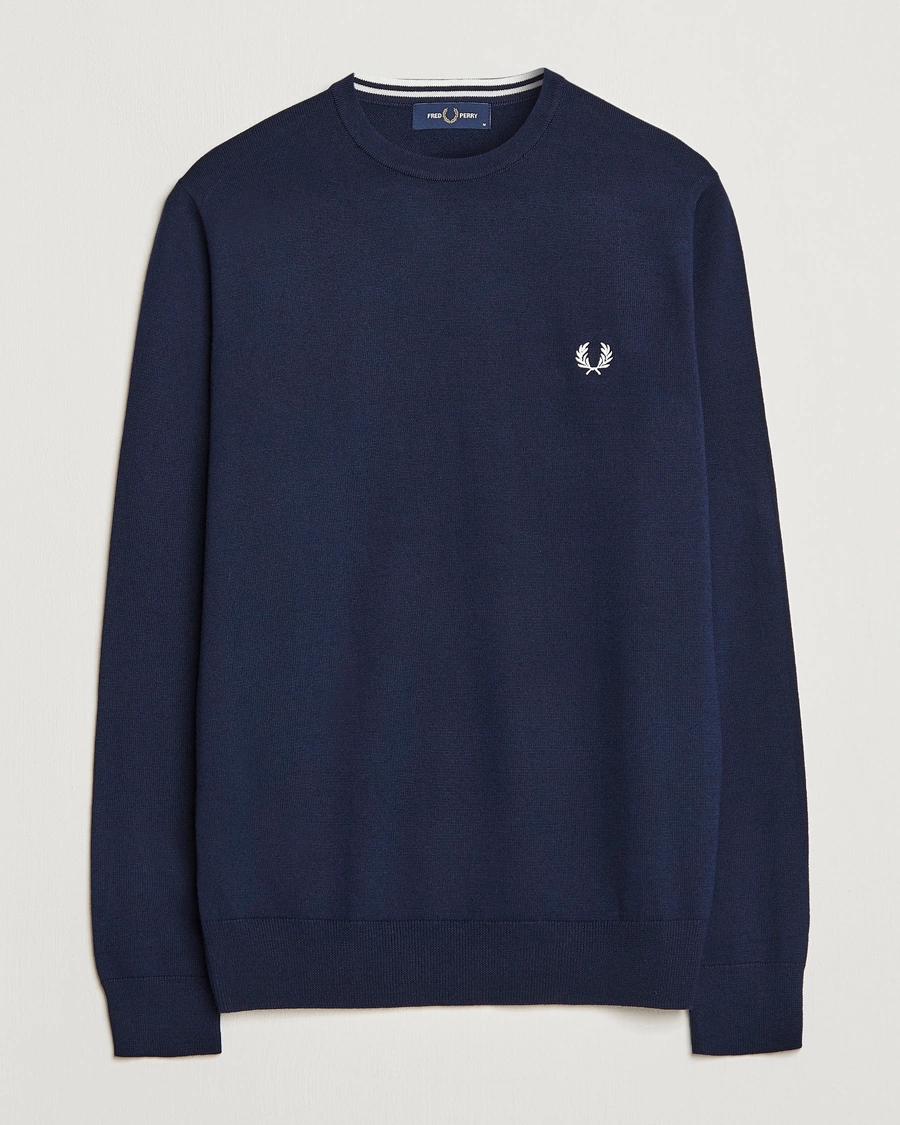 Herre | Gensere | Fred Perry | Classic Crew Neck Jumper Navy