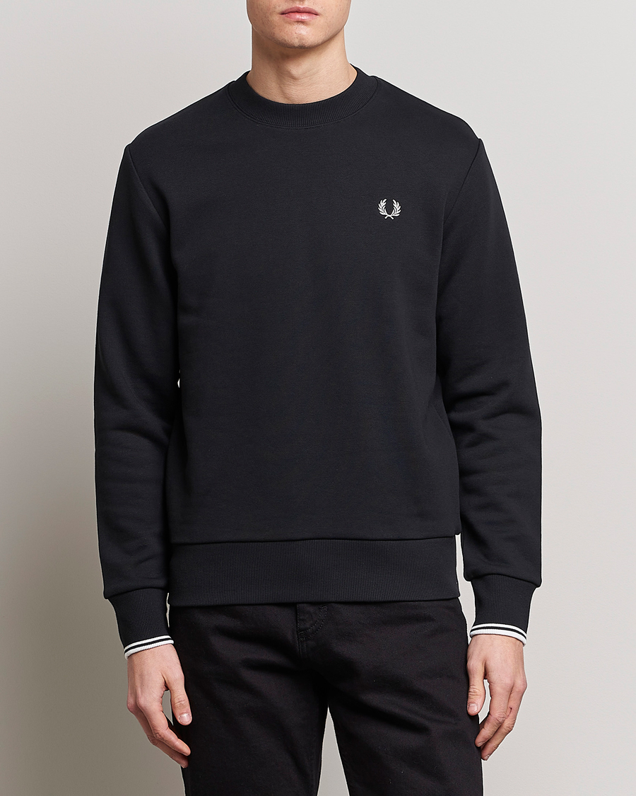 Herr | Sweatshirts | Fred Perry | Crew Neck Sweatshirt Black