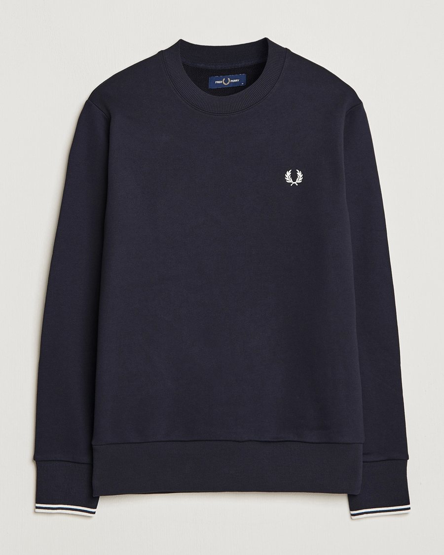 Herre | Gensere | Fred Perry | Crew Neck Sweatshirt Navy