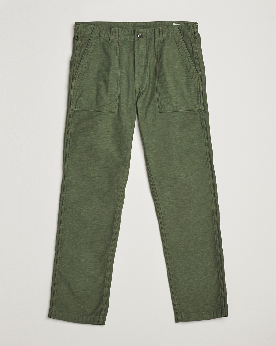 Herre | Klær | orSlow | Slim Fit Original Sateen Fatigue Pants Green