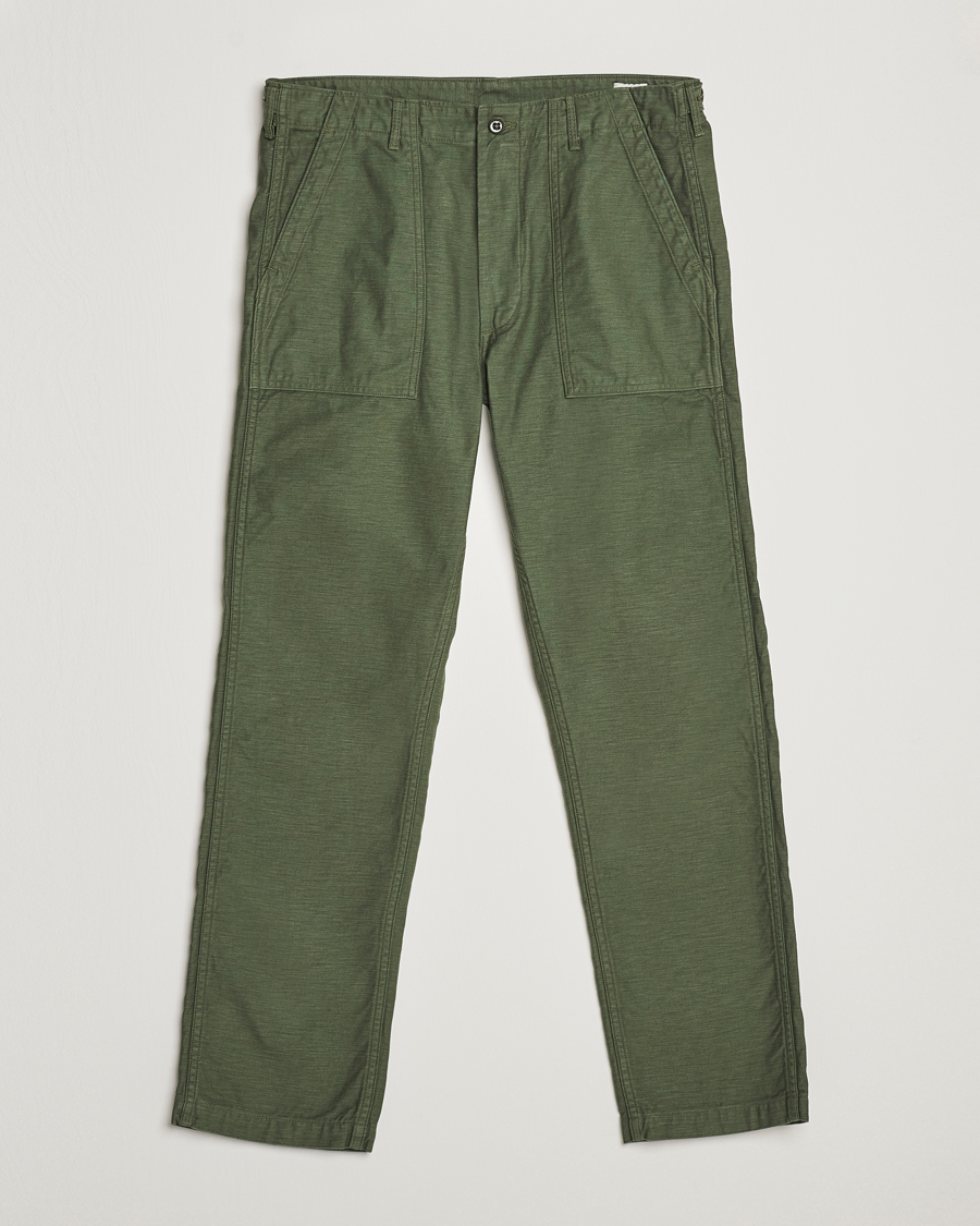 Herre | Bukser | orSlow | Slim Fit Original Sateen Fatigue Pants Green