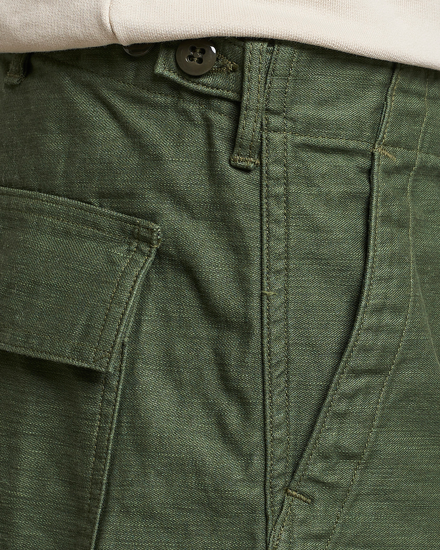 Herre | Bukser | orSlow | Slim Fit Original Sateen Fatigue Pants Green